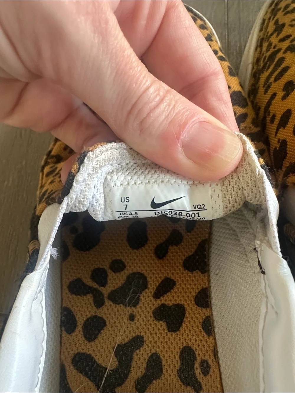 Nike Leopard-Print Slip-On Sneakers in Yellow and Black
